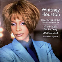 Rectangle Triangle Heartbreak Hotel and It's Not Right But It's Okay dance mixes album cover featuring vibrant abstract artwork.