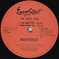Rectangle Triangle The Bass Girl Voices In My House album cover featuring abstract artwork with vibrant colors and bold typography.