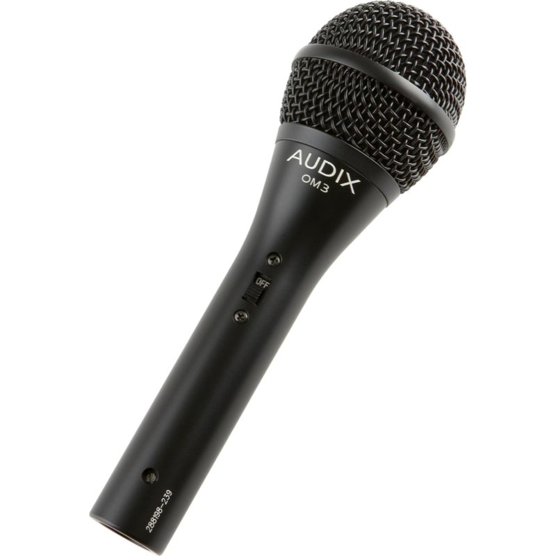 Audix OM3S Multi-purpose Vocal And Instrument Dynamic Vocal Microphone With On / Off Switch 