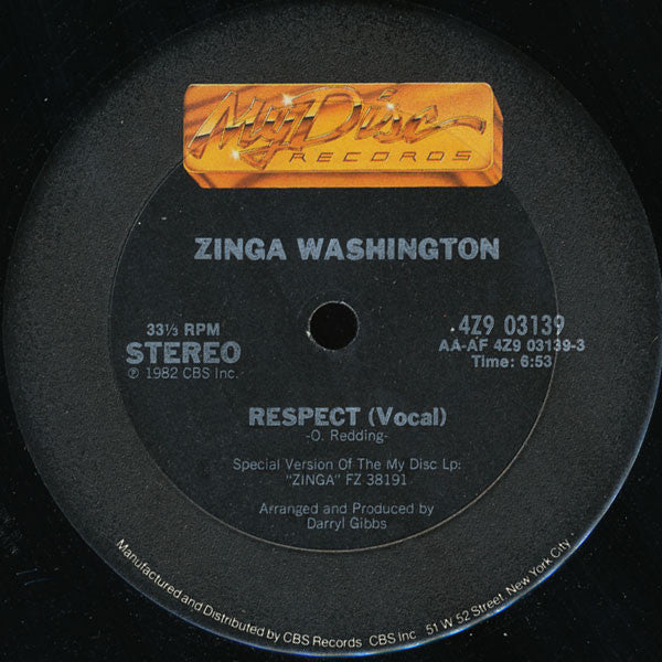 Respect Zinga Washington
