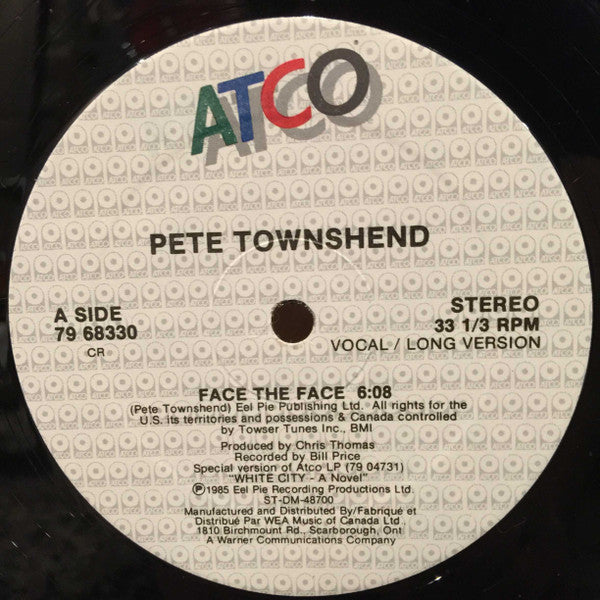 Face The Face Pete Townshend