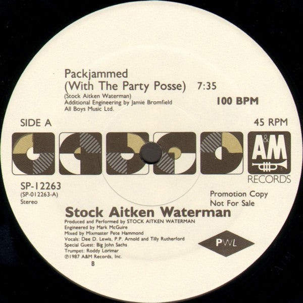 Packjammed (With The Party Posse) Stock, Aitken & Waterman