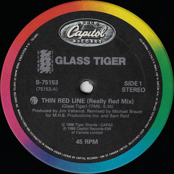 Thin Red Line Glass Tiger