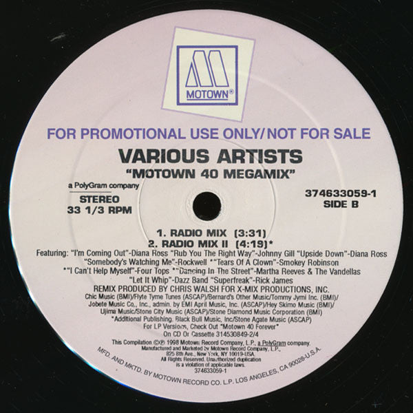Motown 40 Megamix Various
