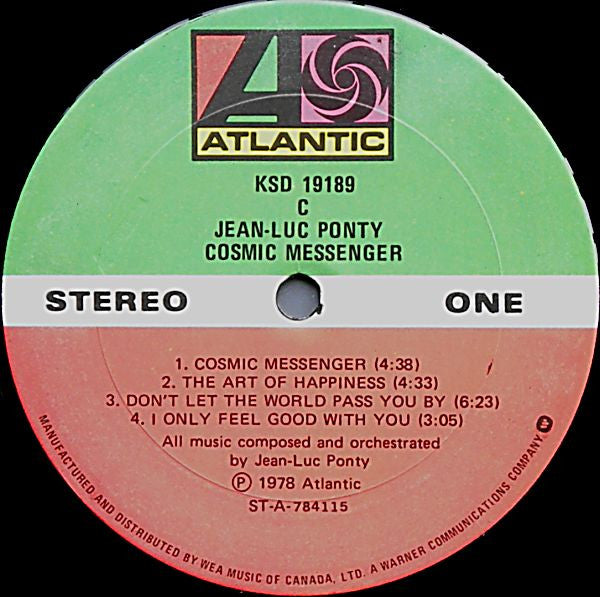 Cosmic Messenger Jean-Luc Ponty