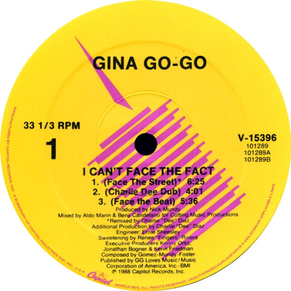 I Can't Face The Fact Gina Go-Go