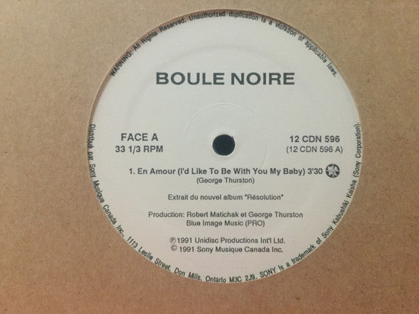 En Amour (I'd Like To Be With You My Baby) Boule Noire