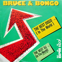 Rectangle Triangle The Best Disco DJ in the World album cover featuring vibrant colorful graphics and bold text.