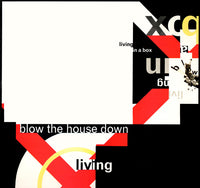 Rectangle Triangle's "Blow The House Down" album cover art featuring bold geometric shapes and vibrant colors.