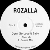 Rectangle Triangle "Don't Go Lose It Baby" graphic T-shirt featuring bold text on a casual cotton shirt.