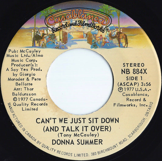 Donna Summer - Can't We Just Sit Down (And Talk It Over) / I Feel Love