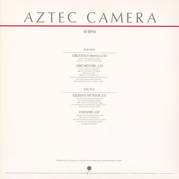 Oblivious Aztec Camera