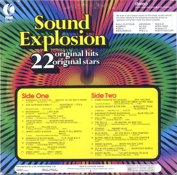Sound Explosion 22 Original Hits Original Stars | Rectangle Triangle  
