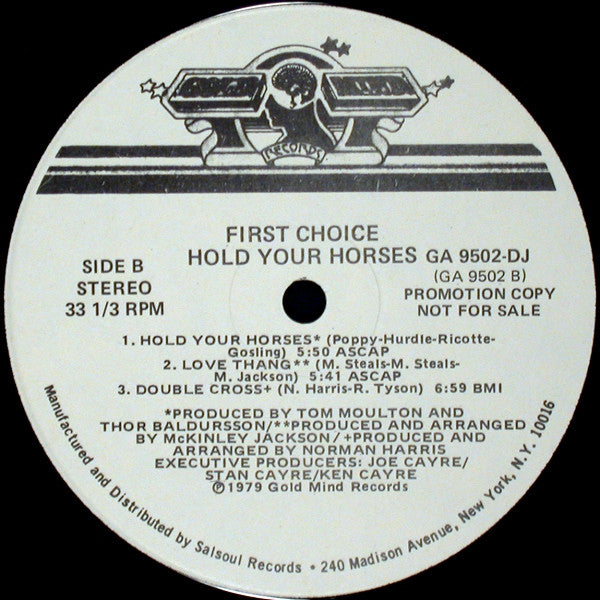 Hold Your Horses First Choice