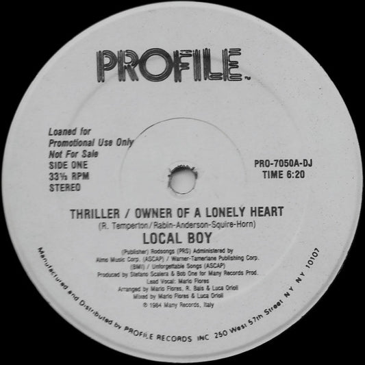 Thriller / Owner Of A Lonely Heart