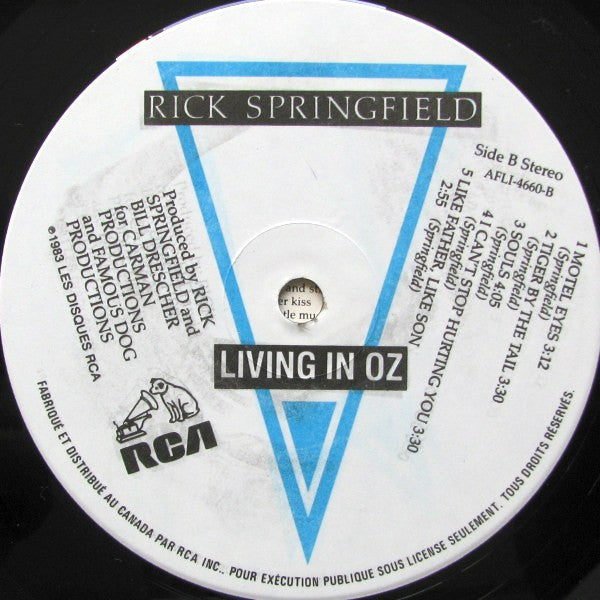 Living In Oz Rick Springfield