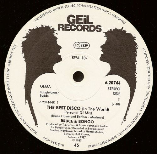 The Best Disco (In The World) / The Best DJ (In The World) Bruce & Bongo