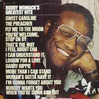 Rectangle Triangle album cover featuring Bobby Womack's Greatest Hits with vibrant abstract design and bold typography.