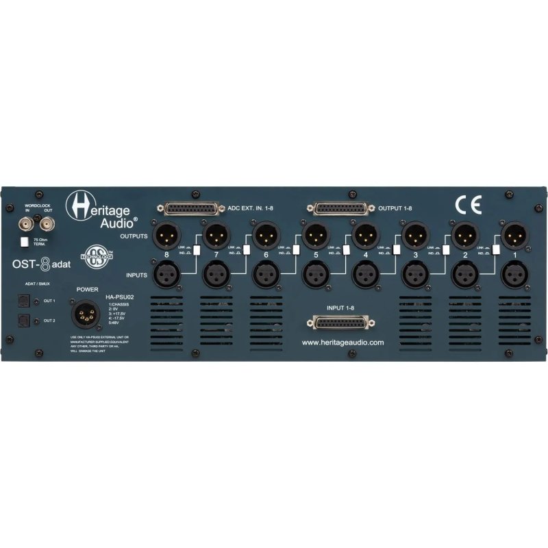 Heritage Audio OST8-ADAT 8-Slot 500 Series Rack With ADAT Output 24bit / 192kHz 