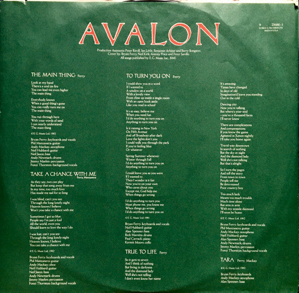 Avalon Roxy Music