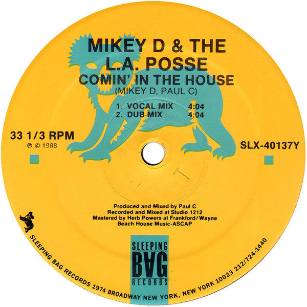 Out Of Control / Comin' In The House Mikey D & The LA Posse