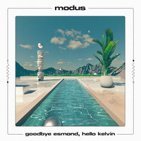 Rectangle Triangle Goodbye Esmond Hello Kelvin art print featuring geometric shapes and vibrant colors on white background.