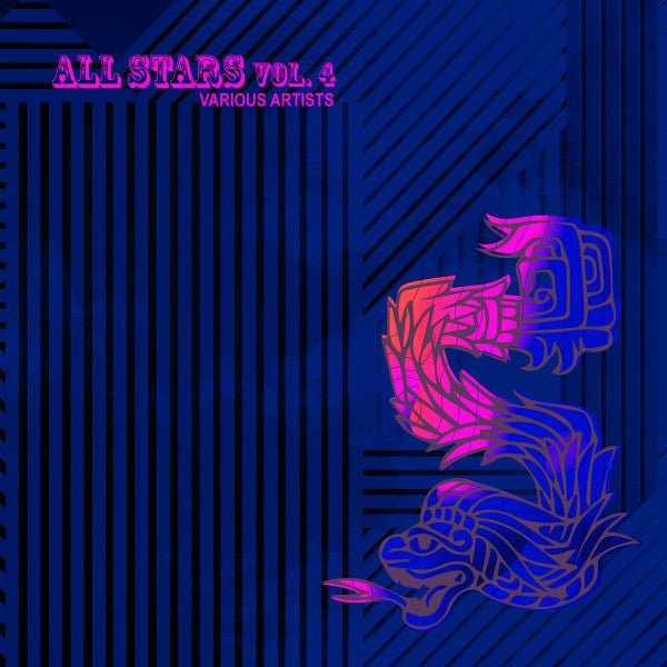 Close-up of the All Stars Vol.4 album cover by Rectangle Triangle, featuring abstract geometric artwork and bold typography.