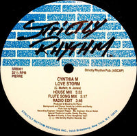 Colorful Love Storm artwork by Rectangle Triangle, featuring vibrant abstract shapes and dynamic design on a white background.