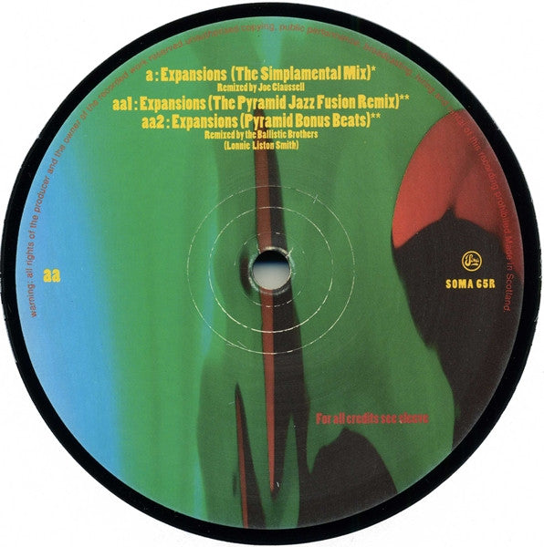 Rectangle Triangle Expansions (The Remixes) album cover art featuring abstract geometric shapes and bold typography.