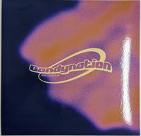 Rectangle Triangle Dandynation V/A 001 album cover featuring abstract geometric shapes in vibrant colors on a white background.