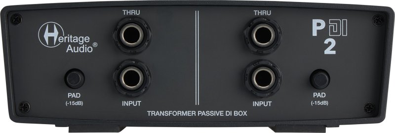 Heritage Audio P-DI-2 Passive 2-channel Vintage-style Direct Box with Ground Lift, -15dB Pad, and Thru Outputs 