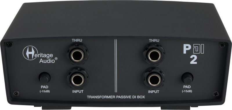 Heritage Audio P-DI-2 Passive 2-channel Vintage-style Direct Box with Ground Lift, -15dB Pad, and Thru Outputs