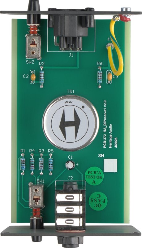 Heritage Audio P Di One Passive 1-channel Vintage-style Direct Box with Ground Lift, -15dB Pad, and Thru Output