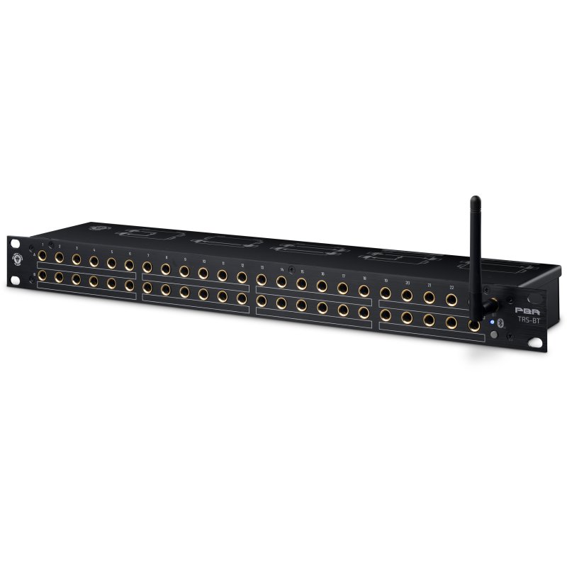 Black Lion Audio Pbr Trs Bt 46-point Patchbay with Bluetooth and 94 Gold-plated TRS Connectors 