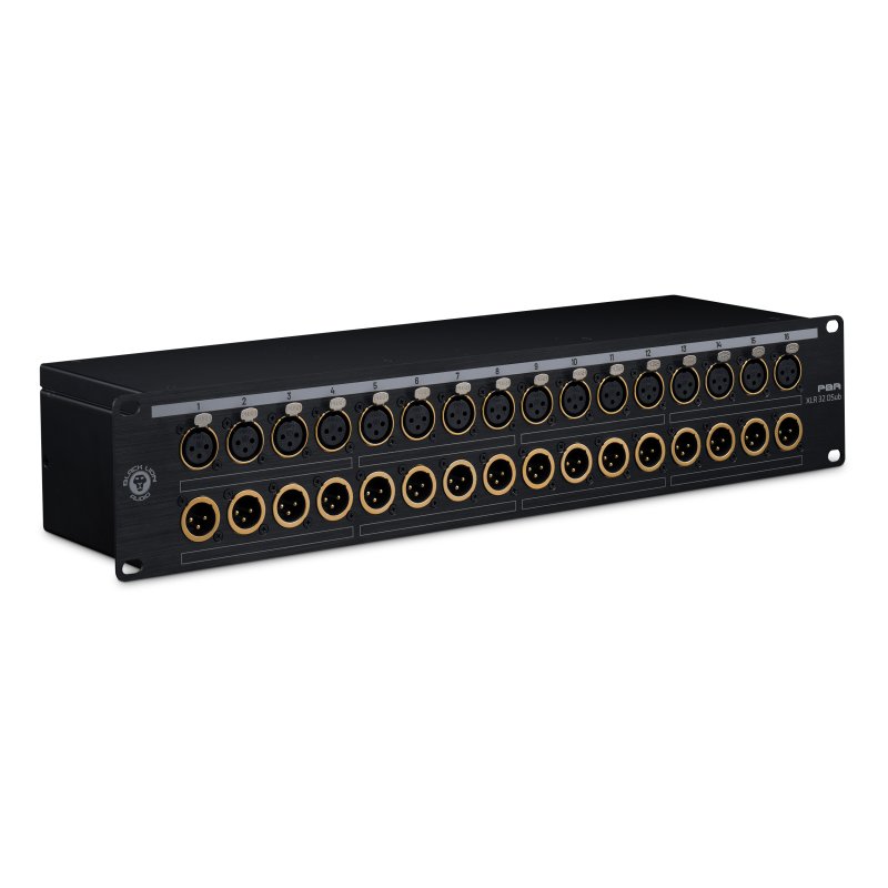 Black Lion Audio PBR-XLR-32-DSUB 32-Point Gold-Plated XLR / DB25 Patchbay 