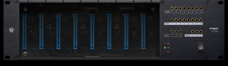 Black Lion Audio PBR8-500 500-Series 8-Slot Rack / PSU with Built-in Patchbay