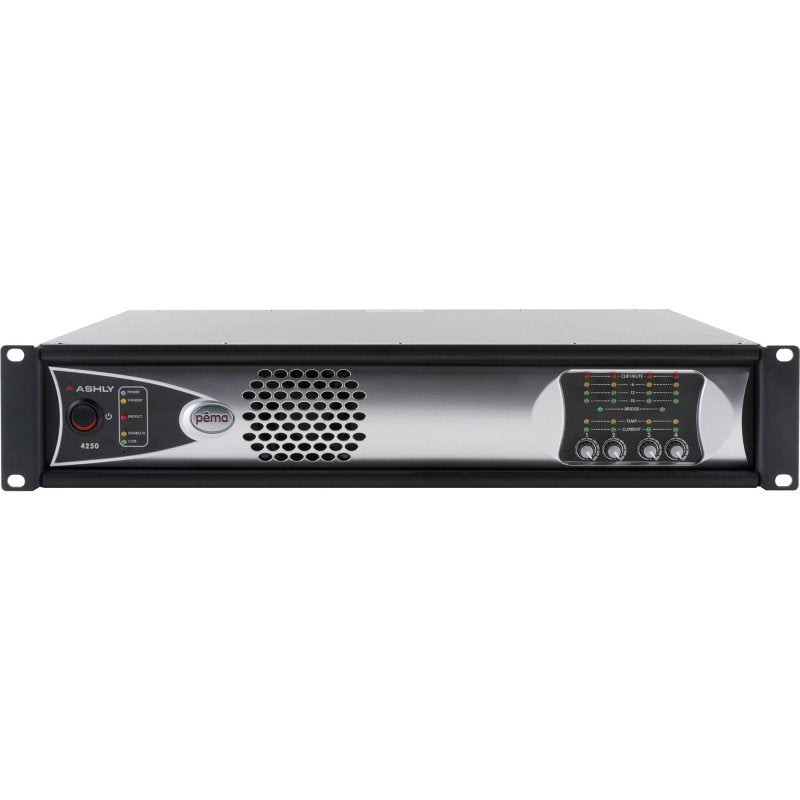 Ashly PEMA-4250D 4-Channel 1000W Pema Network Power Amplifier with OPDante Card & Protea DSP Software Suite (Low-Z)