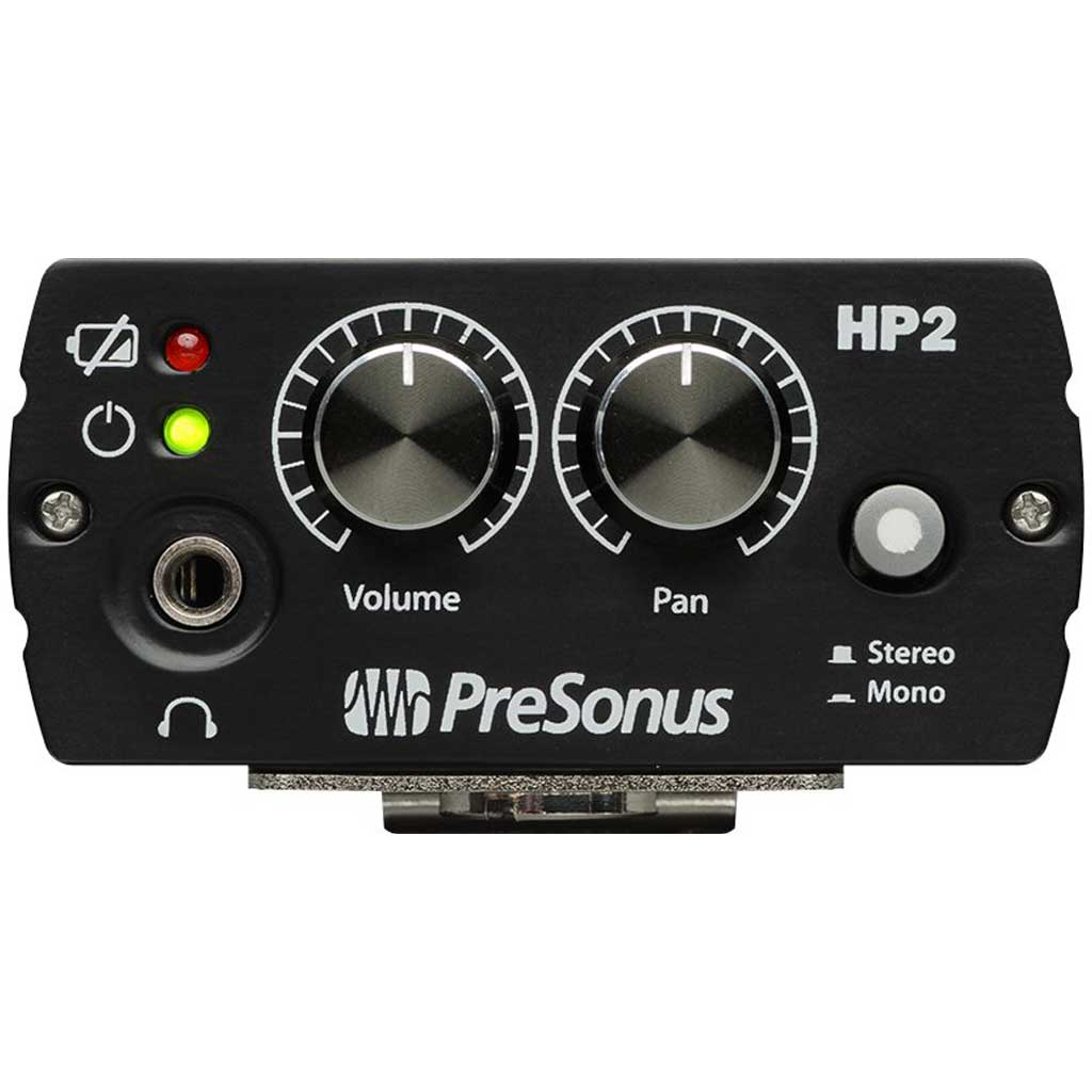 PreSonus 2-Channel Personal Headphone Amplifier with knobs for volume control and individual channel adjustments