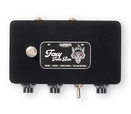 Warm Audio Limited Edition Foxy Tone Box Fuzz Pedal + 9V Adapter, Werewolf Black