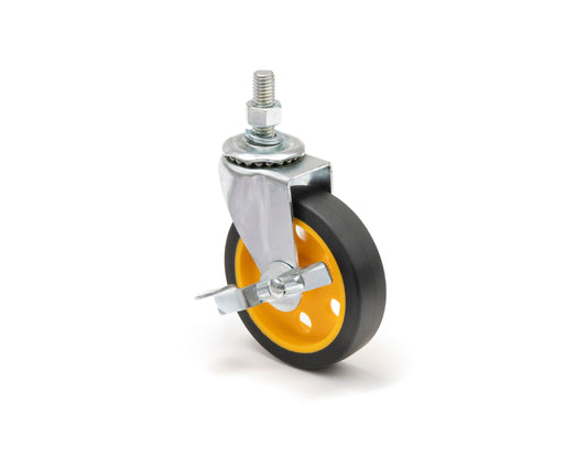 RockNRoller 4x1" Caster Wheel with Brake for R2 and R6 Carts (2-Pack)