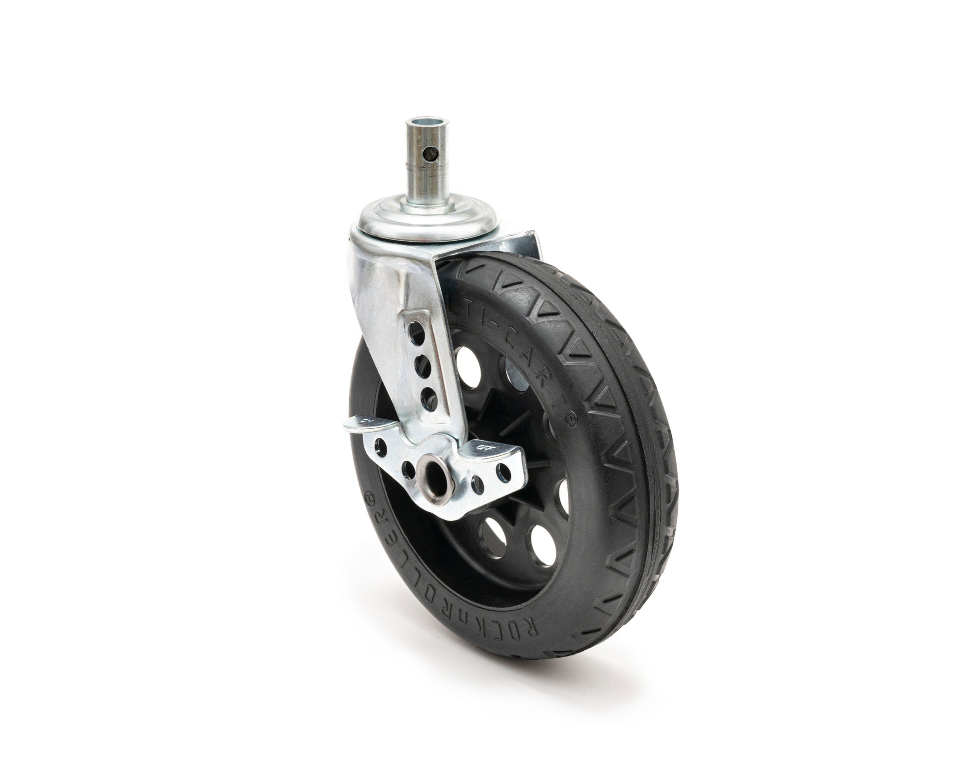 RockNRoller MultiCart All-Terrain Stealth Caster with Brake for R12STEALTH (8 x 2", Black Hub, 2-Pack) 