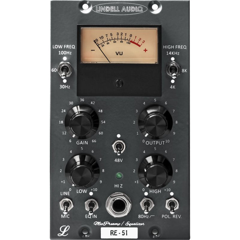 Lindell Audio RE51 Retro 500 Series Microphone Preamp and EQ Module 