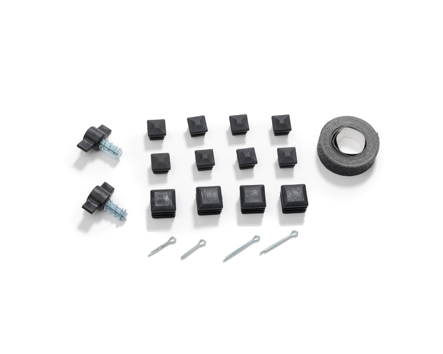 RockNRoller hardware pack with miscellaneous parts for RocknRoller multi-carts, featuring screws, brackets, and accessories.