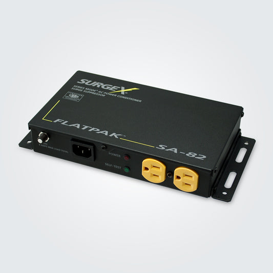 SurgeX SA82-BLK 2-outlet Surge Protector