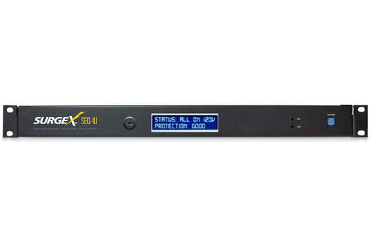 SurgeX SEQ-1U Programmable Sequencer Surge Eliminator - 1u, 120v-20a