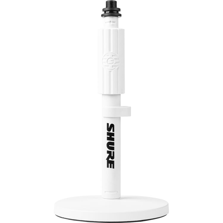 Gator SH-DESKTOP1-W Shure 6″ Round Base Desktop Mic Stand, White