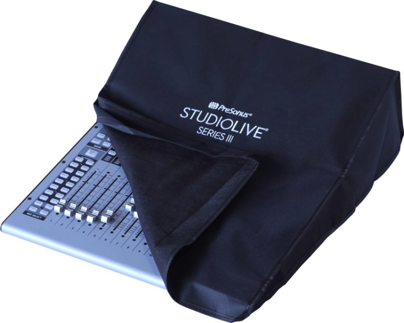 Black PreSonus StudioLive 16 Series 3 mixer console cover, designed as protective accessory for audio mixing equipment.