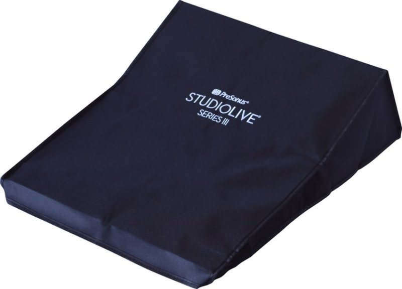 Black PreSonus StudioLive 16 Series 3 mixer cover protecting the audio console from dust and scratches.