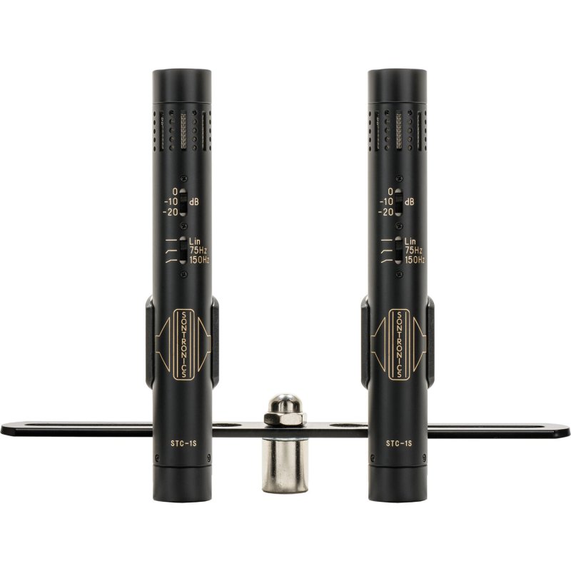 Sontronics STC1-SET-BL Matched Stereo Pair of Small-Diaphragm Condenser Microphones, Black 
