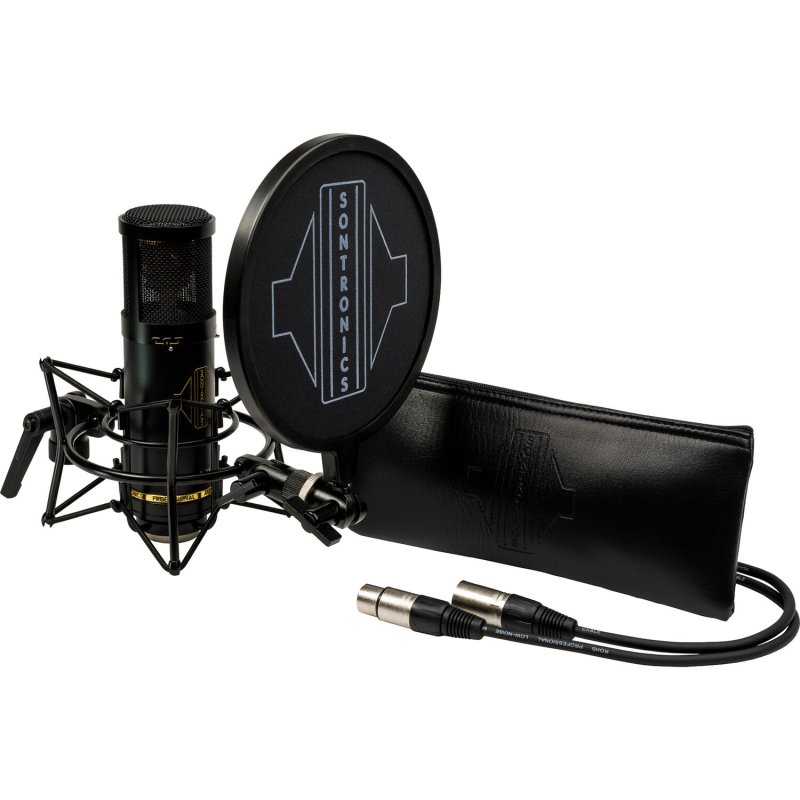 Sontronics STC3XBL Multi-Pattern Condenser Microphone with Accessories, Black